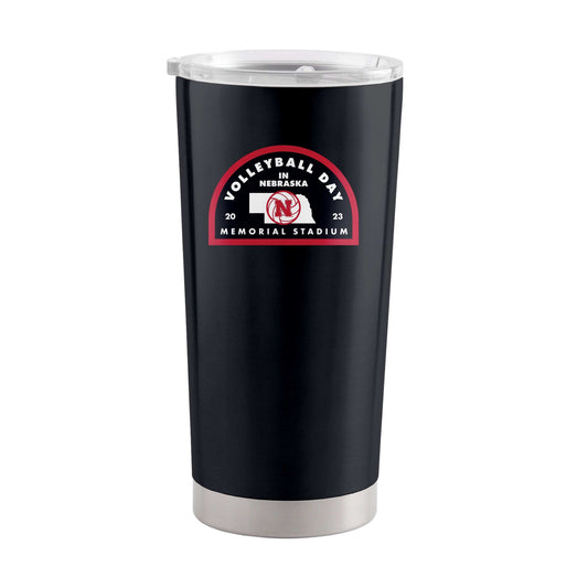 Nebraska 2023 Volleyball Day 20oz Stainless Tumbler - Logo Brands - Flyclothing LLC