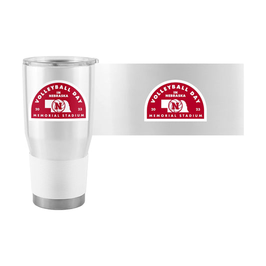 Nebraska 2023 Volleyball Day 30oz Stainless Steel Tumbler - Logo Brands - Flyclothing LLC