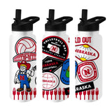 Nebraska 2023 Volleyball Day 34oz Native Quencher Bottle - Logo Brands - Flyclothing LLC