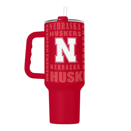 Nebraska 40oz Replay Powder Coat Tumbler - Logo Brands - Flyclothing LLC