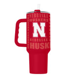 Nebraska 40oz Replay Powder Coat Tumbler - Logo Brands - Flyclothing LLC