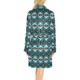 Baha Ranch Teal Aztec Women's Western Bath Robe