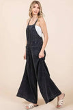 Mittoshop Textured Wide Leg Overalls - Trendsi