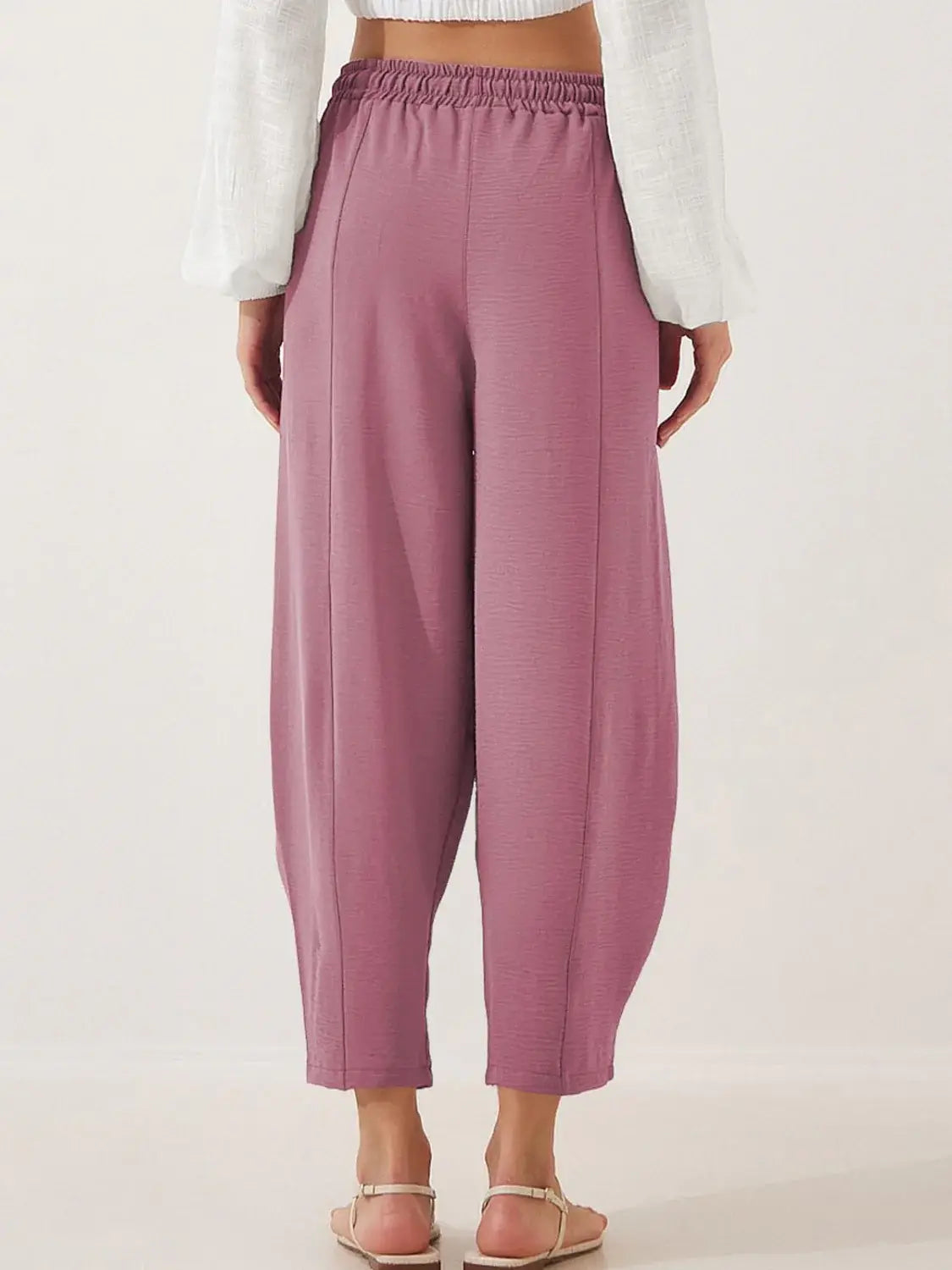 Full Size Drawtising Cropped Jogger Pants Plus Size - Trendsi - Flyclothing LLC