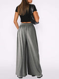 High Waist Wide Leg Pants - Trendsi - Flyclothing LLC