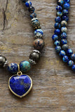 Imperial Stone Heart Three-Layered Bracelet - Trendsi