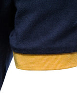 Men's Embroidered Collared Neck Striped Contrast Polo - Trendsi - Flyclothing LLC