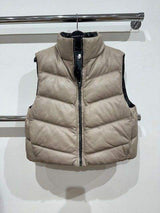 Ellen OS Leather Vest - Reversible - mauritiusleather - Flyclothing LLC