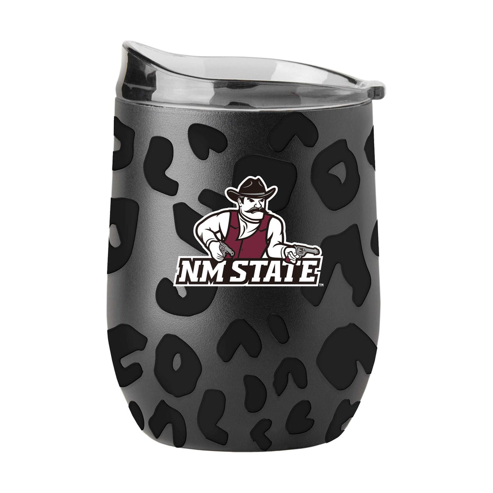 NM State Leopard 16oz Black Powdercoat Curved Beverage - Logo Brands - Flyclothing LLC