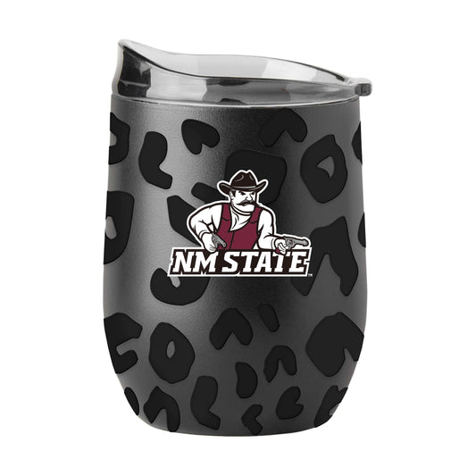 NM State Leopard 16oz Black Powdercoat Curved Beverage - Logo Brands - Flyclothing LLC