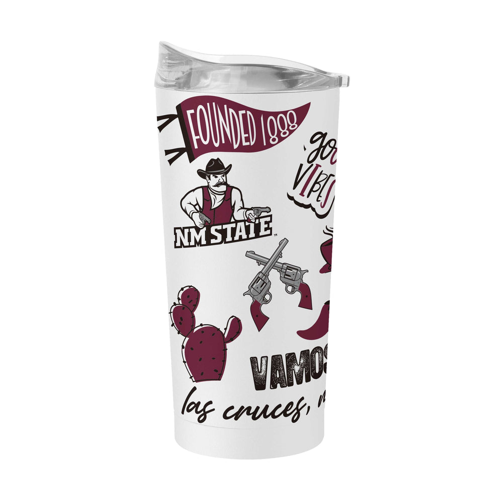 New Mexico State 20oz Native Powder Coat Tumbler - Logo Brands - Flyclothing LLC