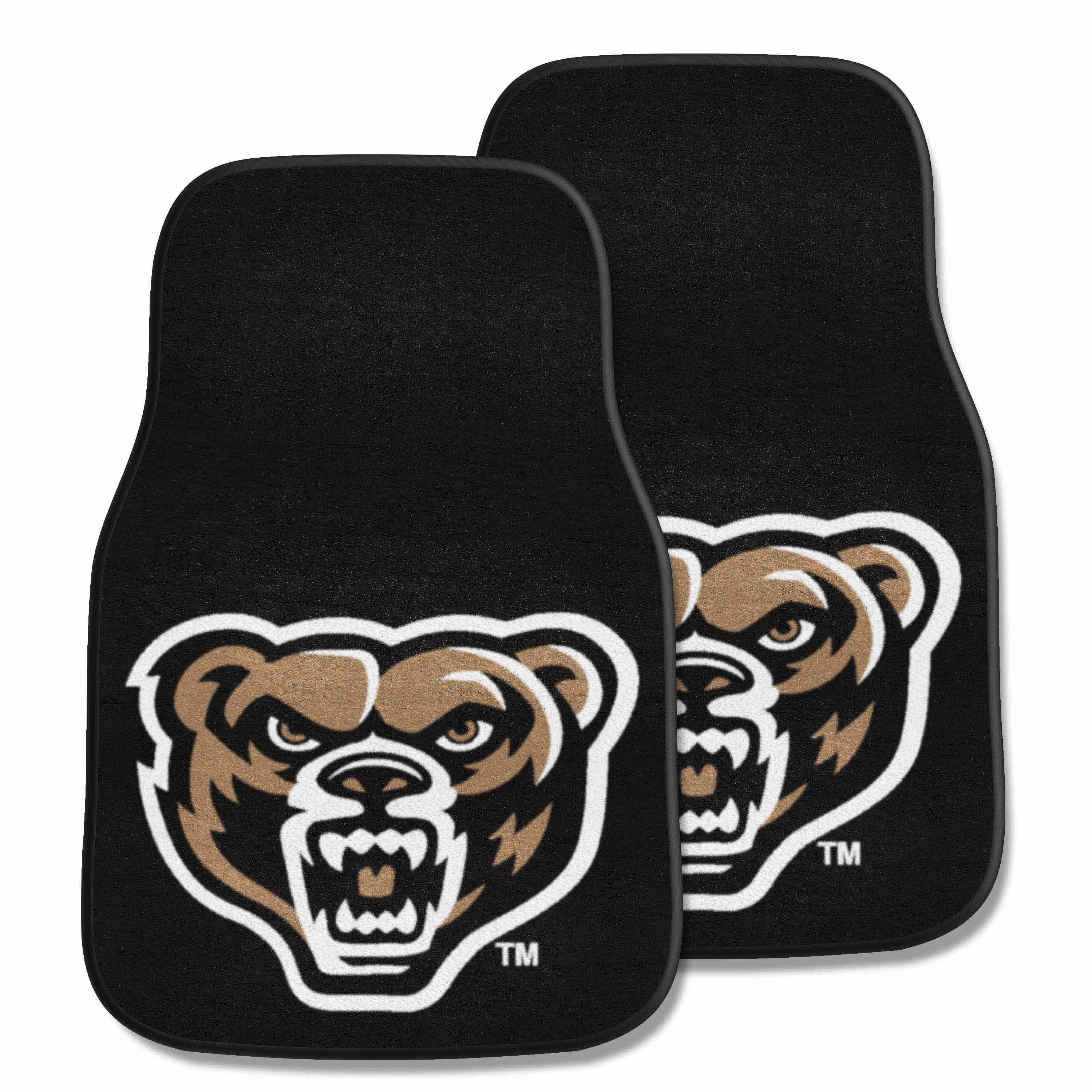 Oakland Golden Grizzlies Front Carpet Car Mat Set - 2 Pieces - Oakland