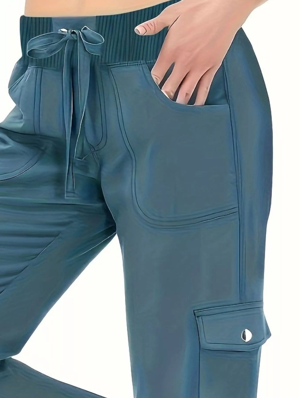 Relaxed Fit Active Pants with Drawstring Waist - Trendsi - Flyclothing LLC
