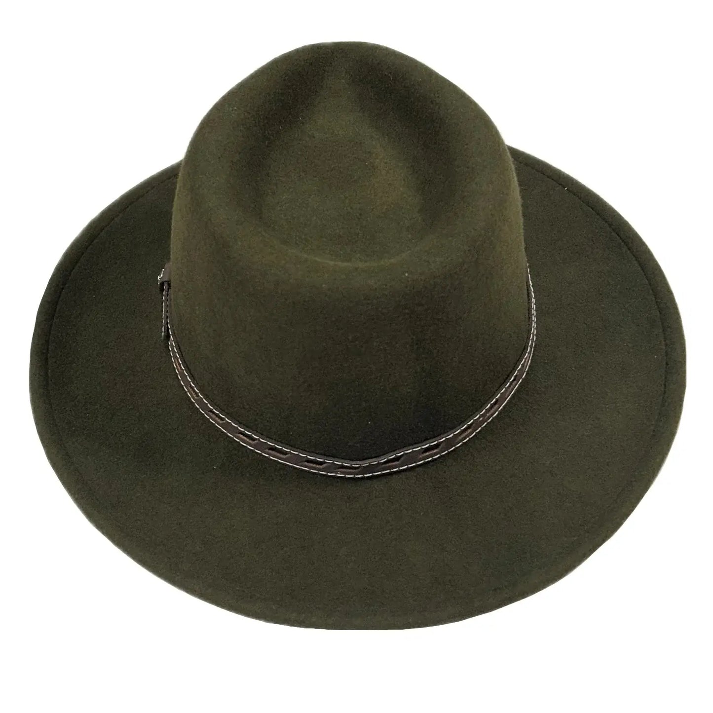 Crushable Olive "Denver" Wool Felt Western Hat - Rockmount Ranch Wear - Flyclothing LLC