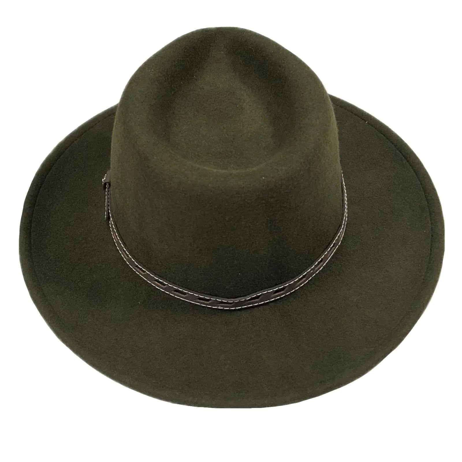 Crushable Olive "Denver" Wool Felt Western Hat - Rockmount Ranch Wear - Flyclothing LLC
