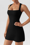 Square Neck Sleeveless Mini Dress - Trendsi