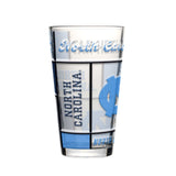 North Carolina 16oz Quilted Stained Pint Glass - Logo Brands - Flyclothing LLC