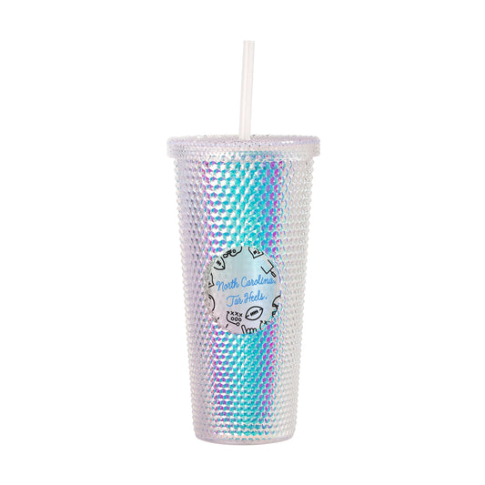 North Carolina 24oz Playmaker Iridescent Stud Tumbler - Logo Brands - Flyclothing LLC