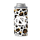 North Carolina 12oz Neutral Leopard Slim Can Coolie - Logo Brands - Flyclothing LLC