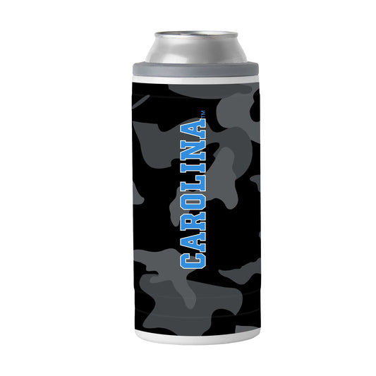 North Carolina Black Camo 12oz Slim Can Coolie - Logo Brands - Flyclothing LLC