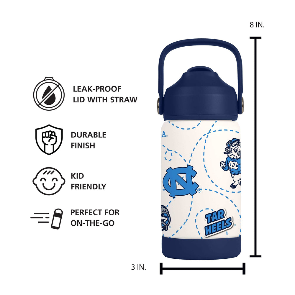 North Carolina 12oz Mascot SS Kids Bottle - Logo Brands - Flyclothing LLC