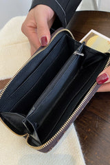 PU Leather Plaid Wallet - Trendsi