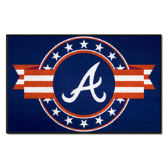 Atlanta Braves Starter Mat Accent Rug - 19in. x 30in. Patriotic Starter Mat - Atlanta Braves