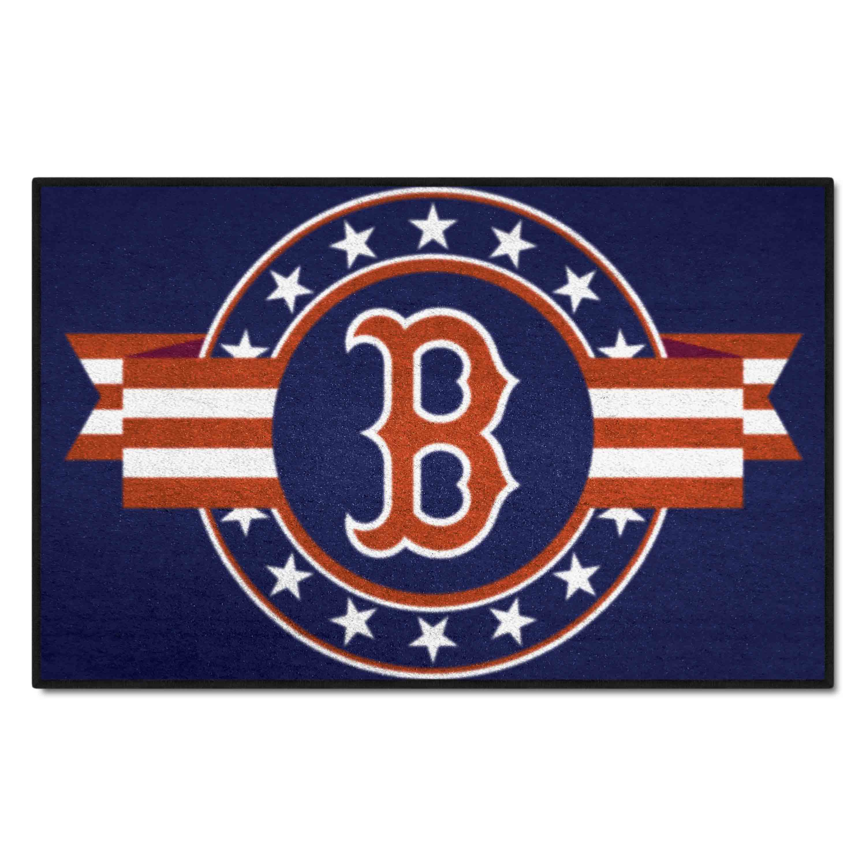 Boston Red Sox Starter Mat Accent Rug - 19in. x 30in. Patriotic Starter Mat - Boston Red Sox