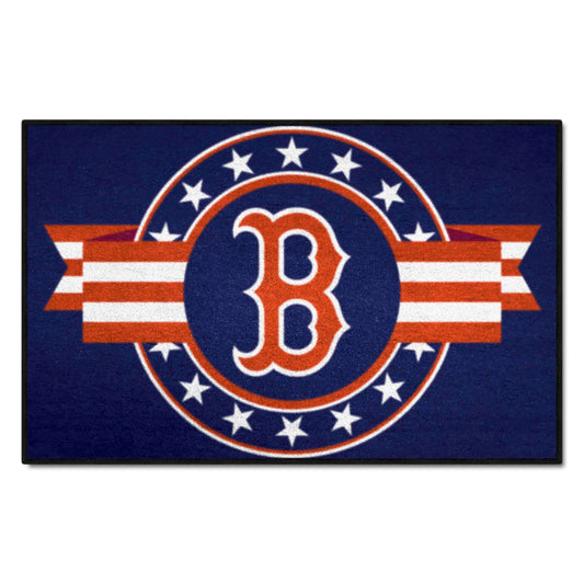 Boston Red Sox Starter Mat Accent Rug - 19in. x 30in. Patriotic Starter Mat - Boston Red Sox