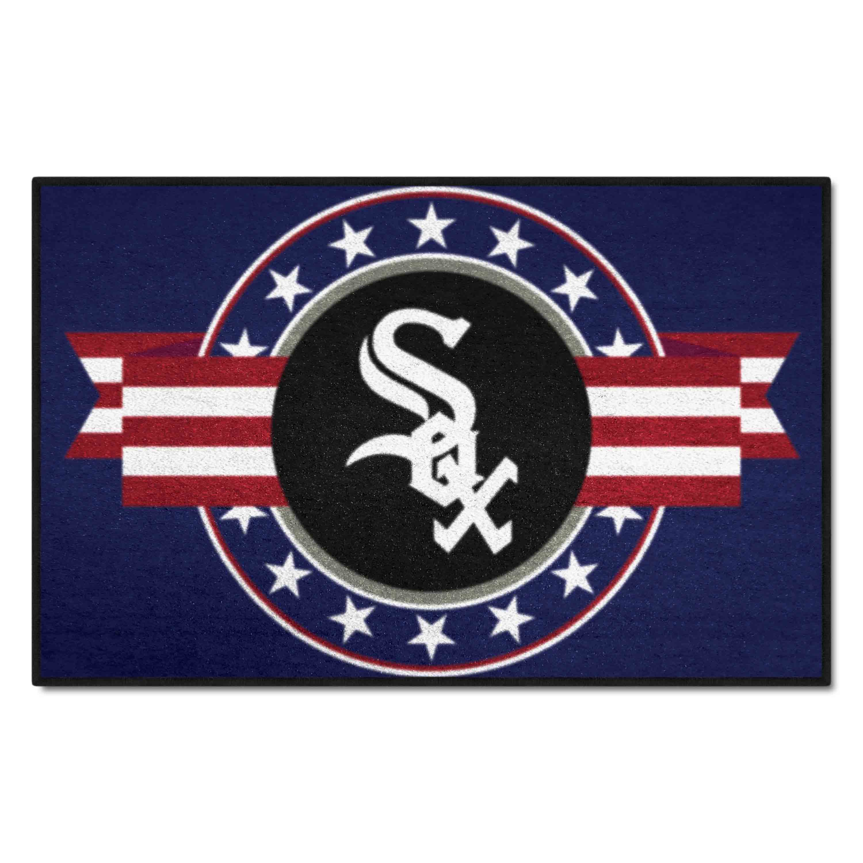 Chicago White Sox Starter Mat Accent Rug - 19in. x 30in. Patriotic Starter Mat - Chicago White Sox