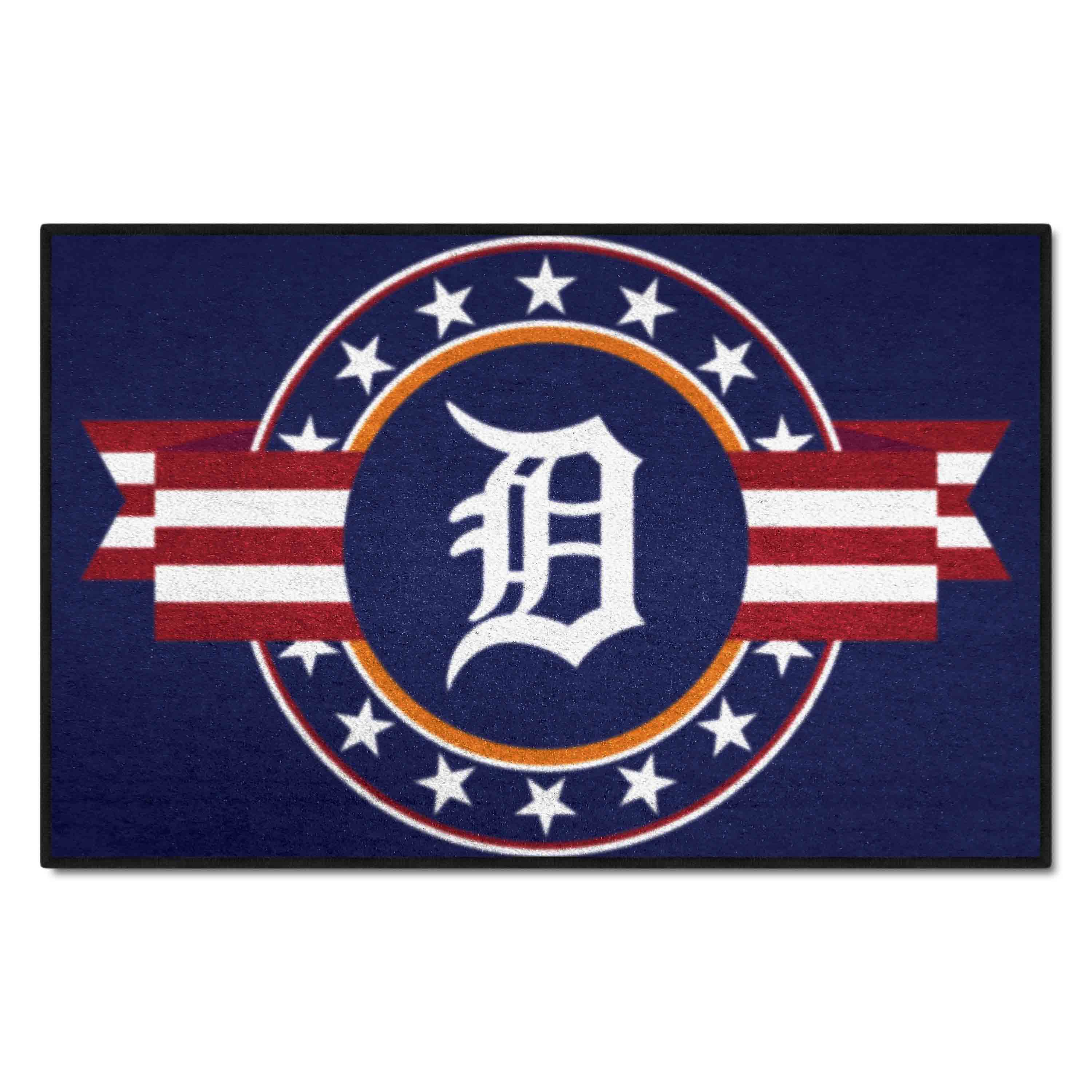 Detroit Tigers Starter Mat Accent Rug - 19in. x 30in. Patriotic Starter Mat - Detroit Tigers