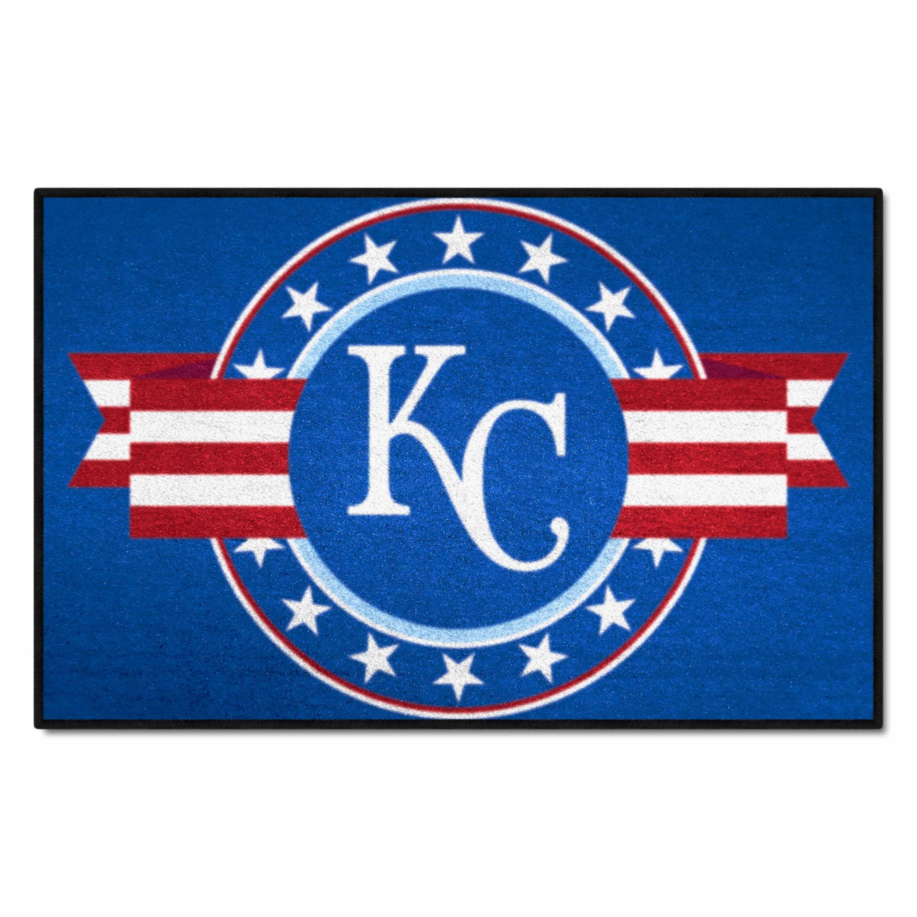Kansas City Royals Starter Mat Accent Rug - 19in. x 30in. Patriotic Starter Mat - Kansas City Royals