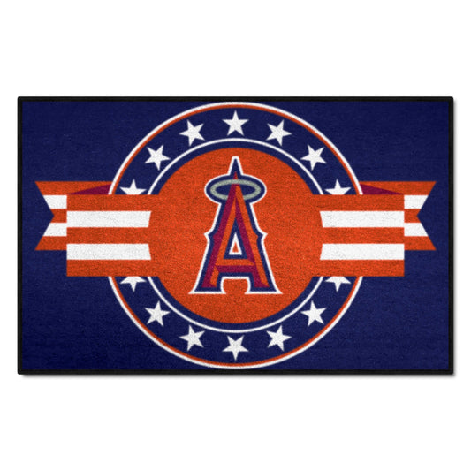 Los Angeles Angels Starter Mat Accent Rug - 19in. x 30in. Patriotic Starter Mat - Los Angeles Angels