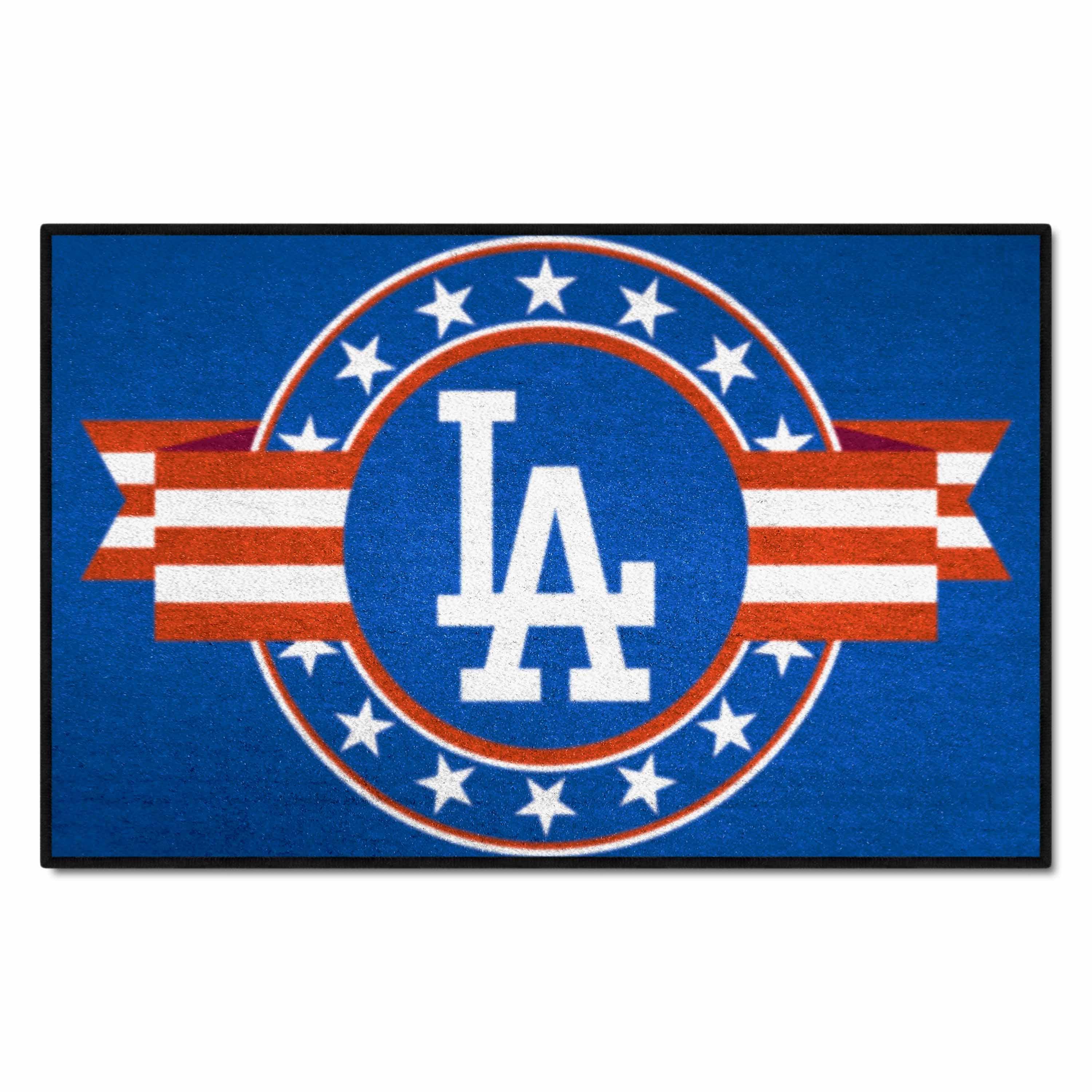 Los Angeles Dodgers Starter Mat Accent Rug - 19in. x 30in. Patriotic Starter Mat - Los Angeles Dodgers