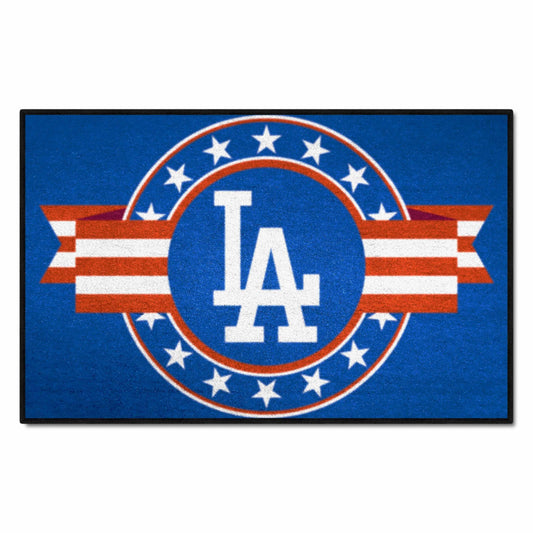 Los Angeles Dodgers Starter Mat Accent Rug - 19in. x 30in. Patriotic Starter Mat - Los Angeles Dodgers