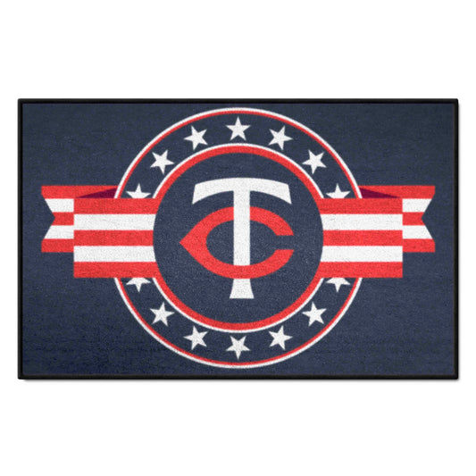 Minnesota Twins Starter Mat Accent Rug - 19in. x 30in. Patriotic Starter Mat - Minnesota Twins
