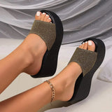Open Toe Wedge Sandals - Trendsi