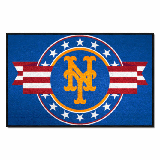 New York Mets Starter Mat Accent Rug - 19in. x 30in. Patriotic Starter Mat - New York Mets