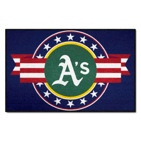 Oakland Athletics Starter Mat Accent Rug - 19in. x 30in. Patriotic Starter Mat - Oakland Athletics