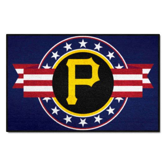Pittsburgh Pirates Starter Mat Accent Rug - 19in. x 30in. Patriotic Starter Mat - Pittsburgh Pirates