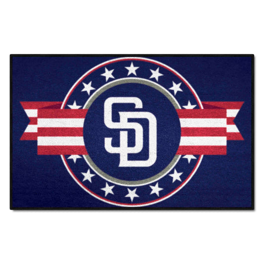 San Diego Padres Starter Mat Accent Rug - 19in. x 30in. Patriotic Starter Mat - San Diego Padres