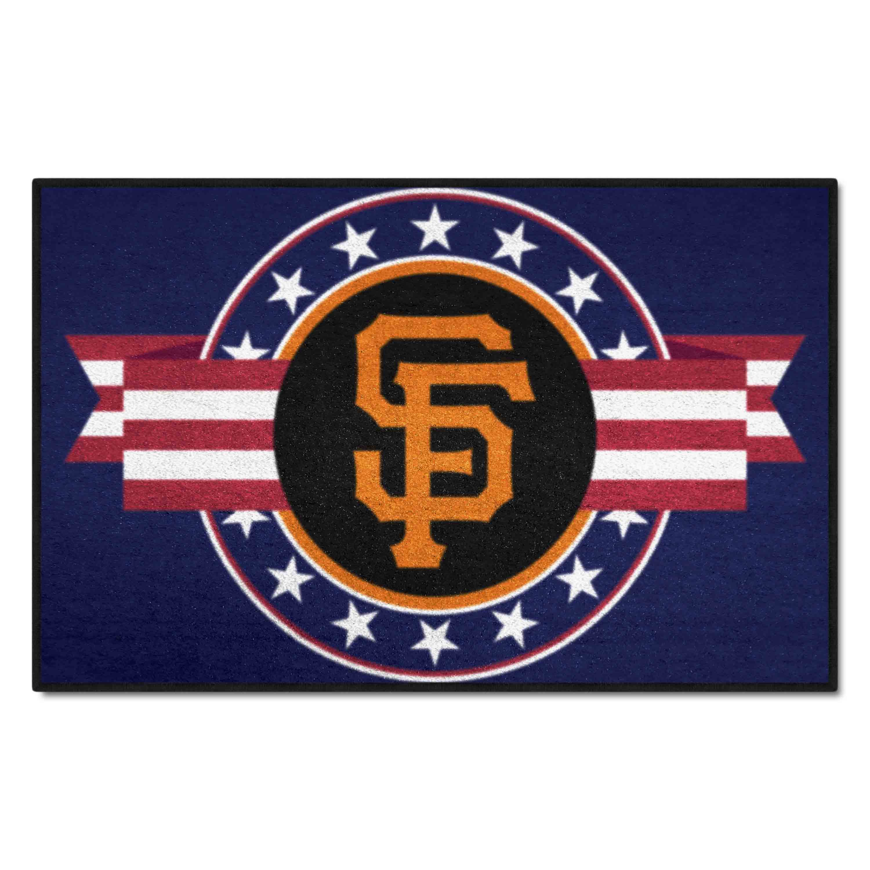 San Francisco Giants Starter Mat Accent Rug - 19in. x 30in. Patriotic Starter Mat - San Francisco Giants