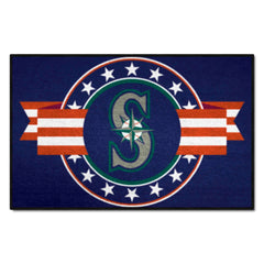 Seattle Mariners Starter Mat Accent Rug - 19in. x 30in. Patriotic Starter Mat - Seattle Mariners