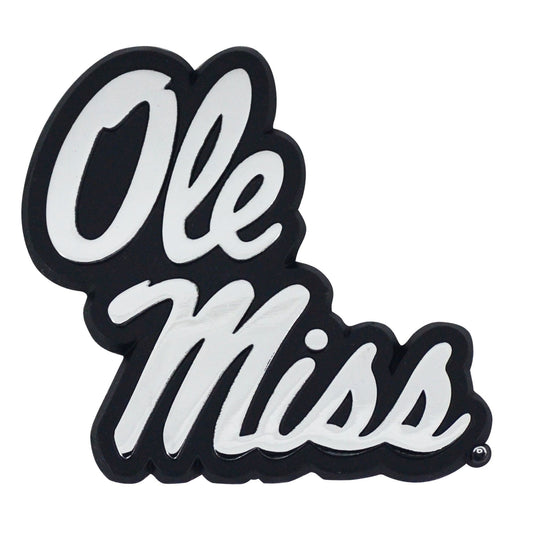 Ole Miss Rebels 3D Chrome Metal Emblem - Ole Miss