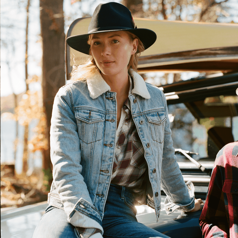 Stetson Denim Sherpa Lined Jacket - Stetson - Flyclothing LLC