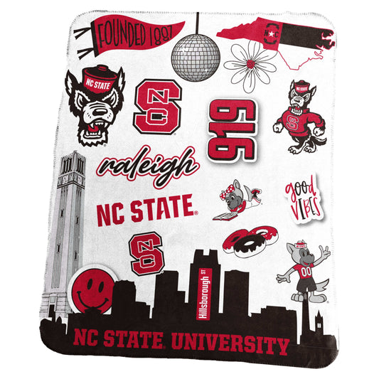 NC State Classic Native Fleece Throw - Logo Brands - Flyclothing LLC