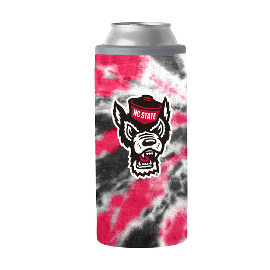 NC State 12oz Tie Dye Slim Can Coolie - Logo Brands - Flyclothing LLC
