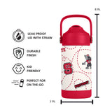 NC State 12oz Mascot SS Kids Bottle - Logo Brands - Flyclothing LLC