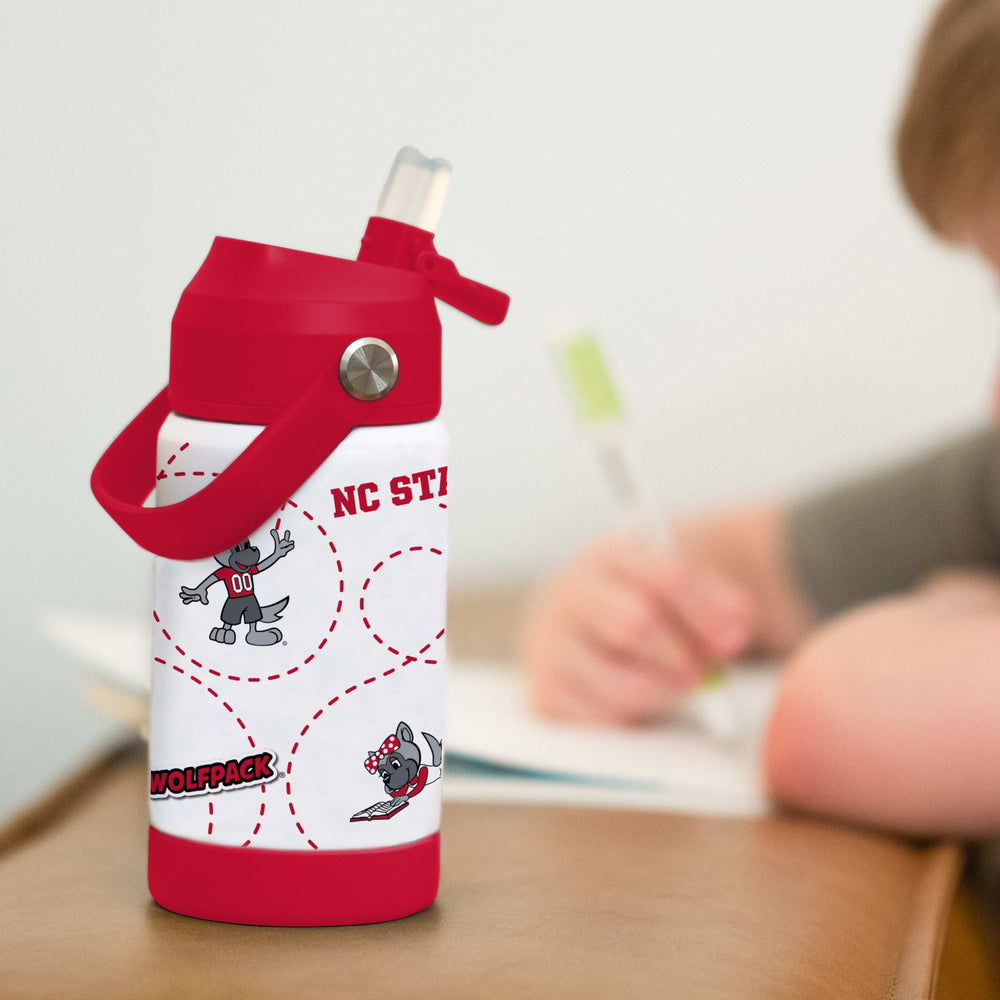 NC State 12oz Mascot SS Kids Bottle - Logo Brands - Flyclothing LLC