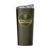NC State 20oz Badge Powder Coat Tumbler - Logo Brands - Flyclothing LLC